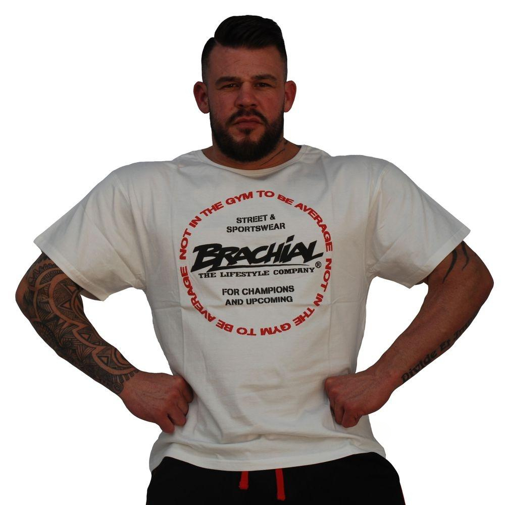 Streetwear Gym Brand - スタイルホワイトブラキアルジムフィットネストレンドブランド Tシャツコットングラフィック Tシャツ男性女性夏ストリートウェア