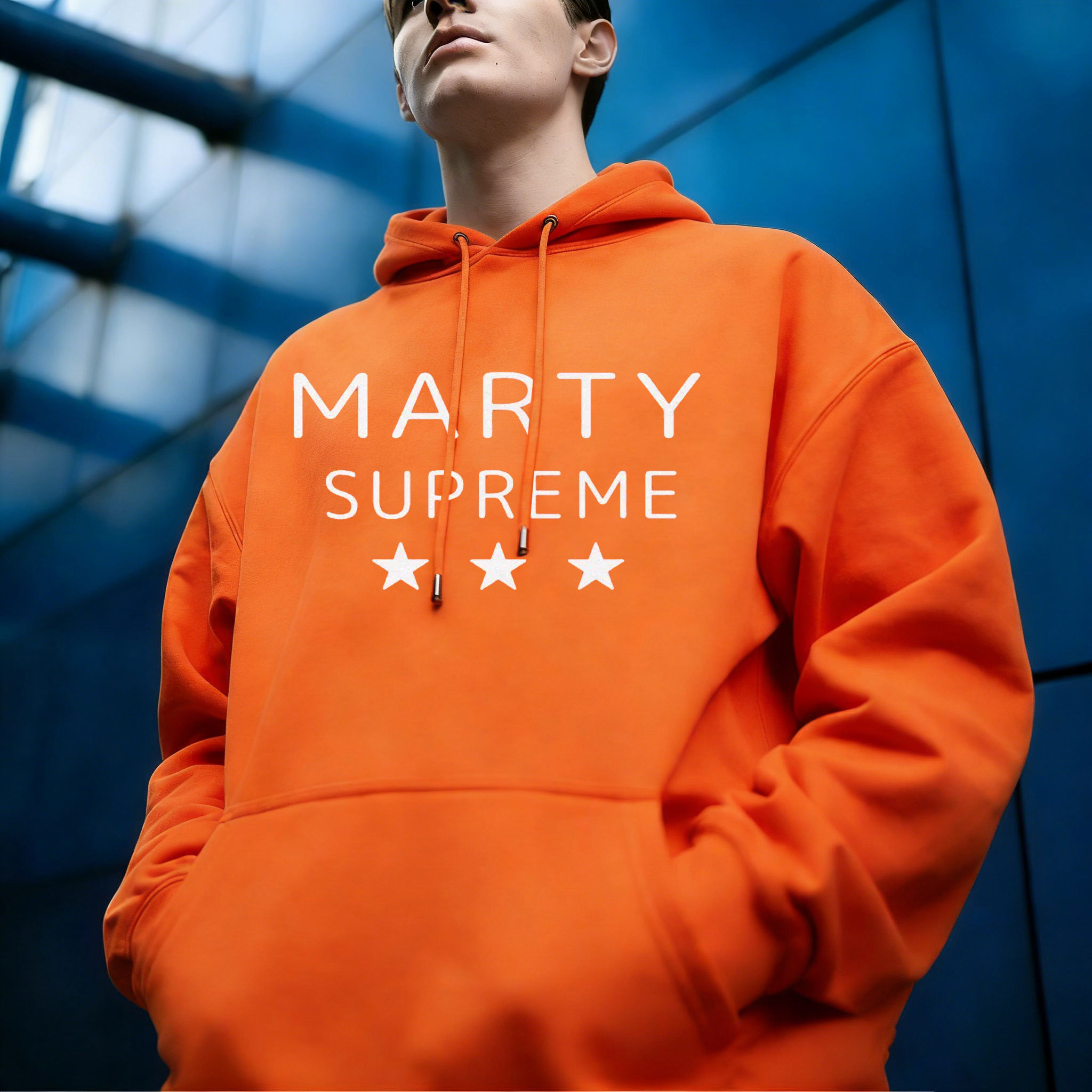 Supreme Brand Streetwear - ティモテ・シャラメ オレンジ パーカー サマー マーティ スプリーム