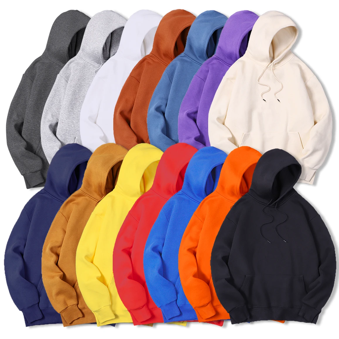 Streetwear Brand Hoodies - メンズ無地フード付きセーター 暖かいウール製 ファッションストリートウェア ゆったり通気性のあるジャージー 2026ブランド ストリートファッション