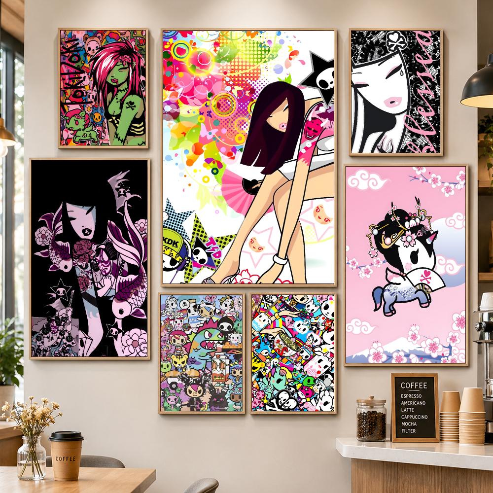 Streetwear Brand Home Decor - ブランド「トキドキ」かわいいファッションキュートなストリートウェアアートポスターHDウォールデコレーションアパート寮オフィスカフェ寝室ホームギフト