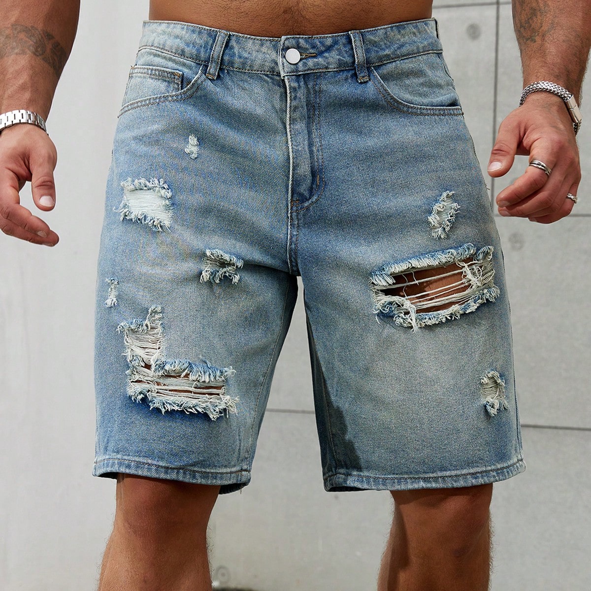 Streetwear Brand Denim - メンズショートジーンズ,メンズストリートウェア,通気性デニム,ブランド衣類,バミューダ,夏,新しいファッション