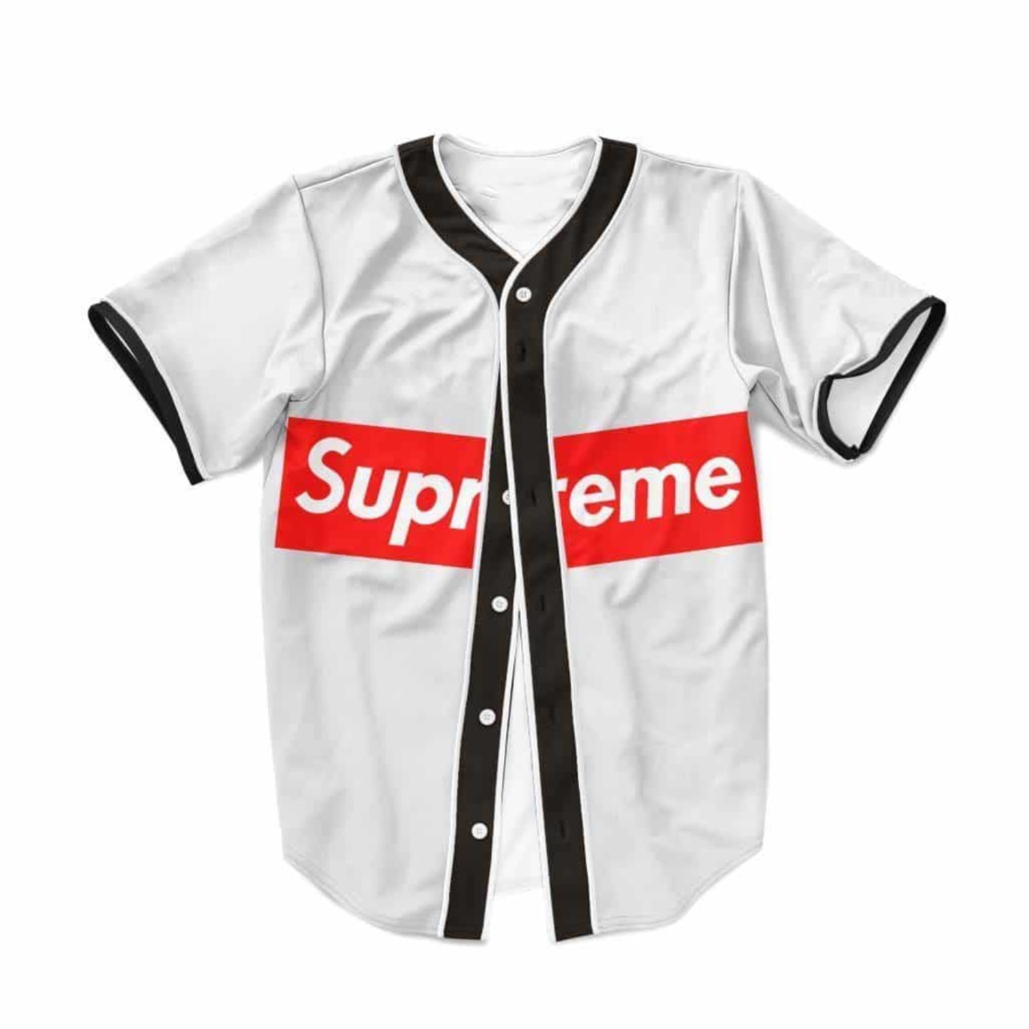 ホワイト シュプリーム スタイル ベースボール ジャージ 3 - Supreme Brand Streetwear のレビューと価格