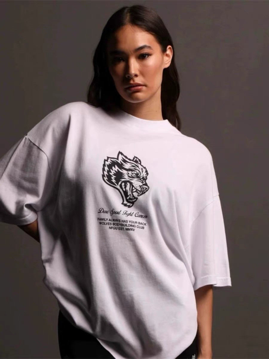 ホワイトクラシックウルフヘッドジムフィットネススポーツストリ - Streetwear Gym Brand のレビューと価格