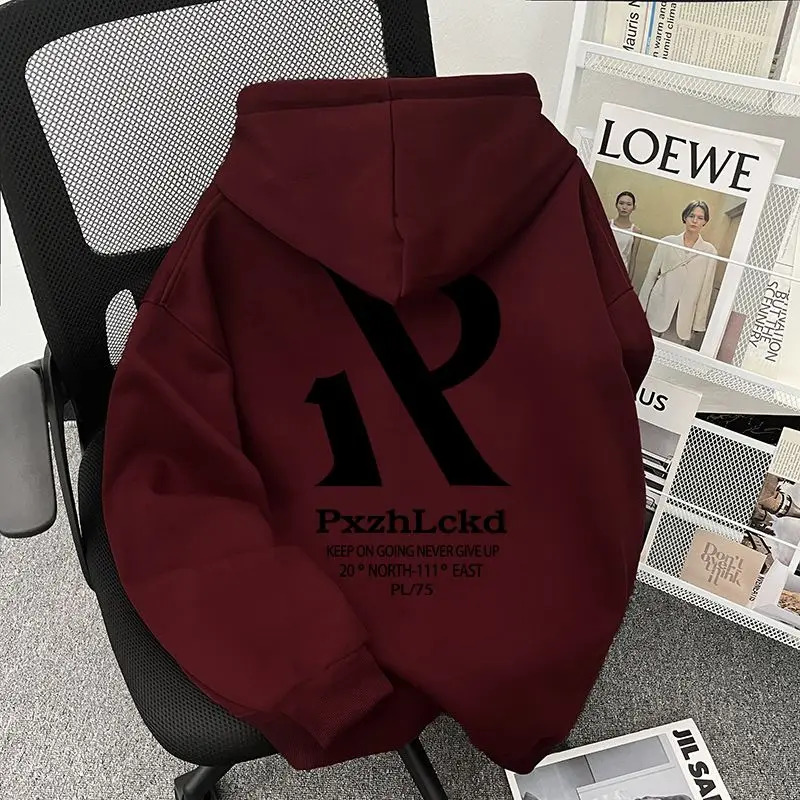 メンズ秋冬アメリカンスタイルレタープリントトレンディブランド - Streetwear Brand Hoodies のレビューと価格