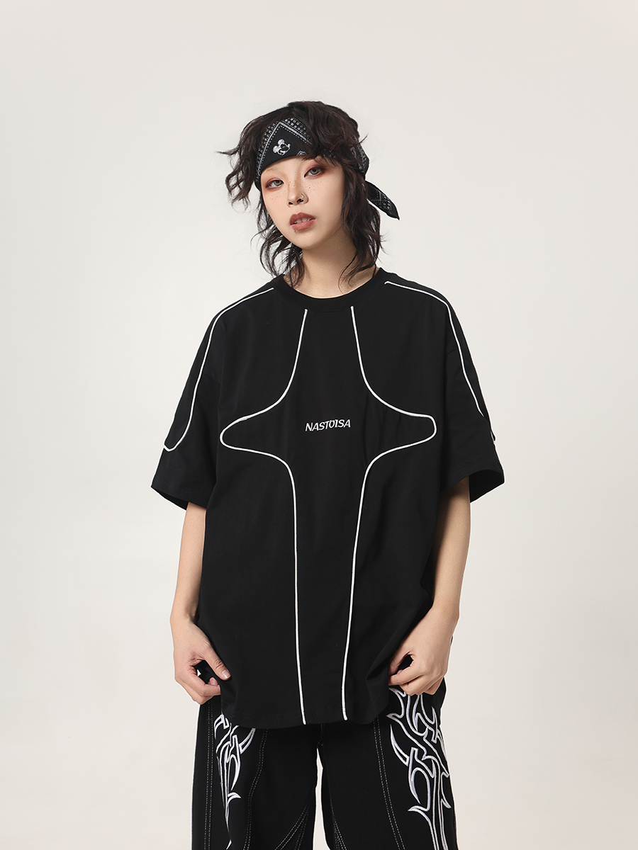 BETEBULE トレンディブランド分解デザイン半袖メンズル - Streetwear Brand Drops のレビューと価格