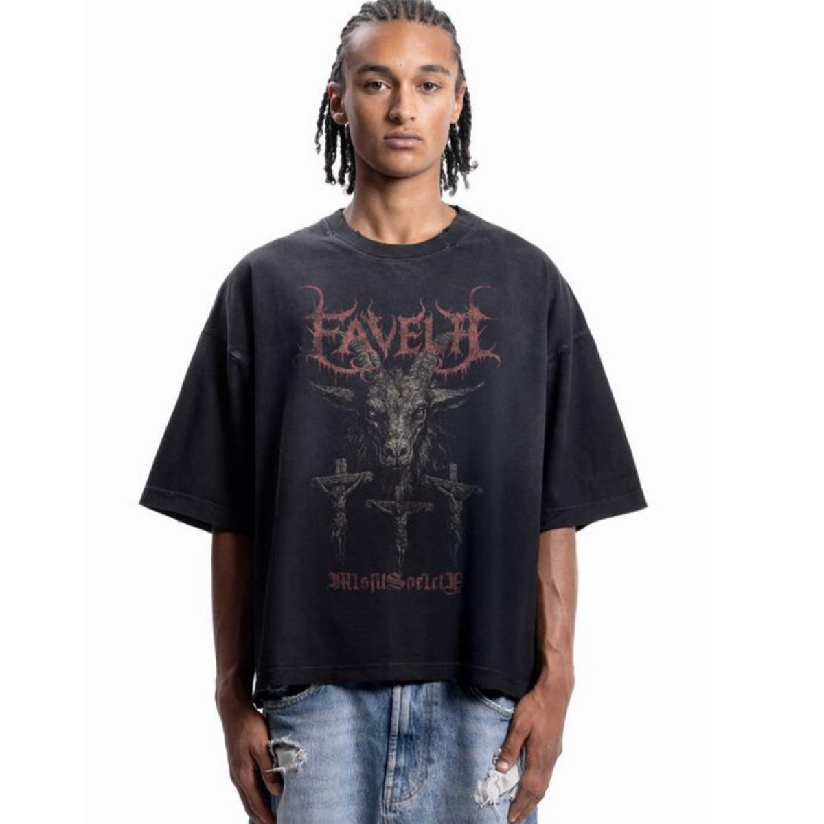 ゴートメタルフォントストリートトレンディブランド Tシャツコ - Streetwear Brand Font のレビューと価格