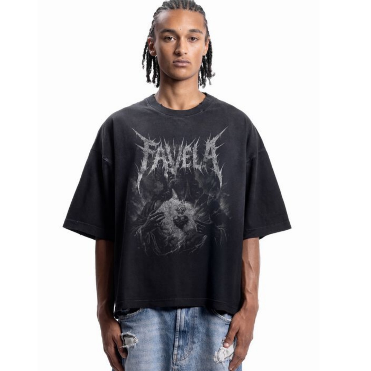聖心メタルフォントストリートトレンディブランド Tシャツコッ - Streetwear Brand Font のレビューと価格