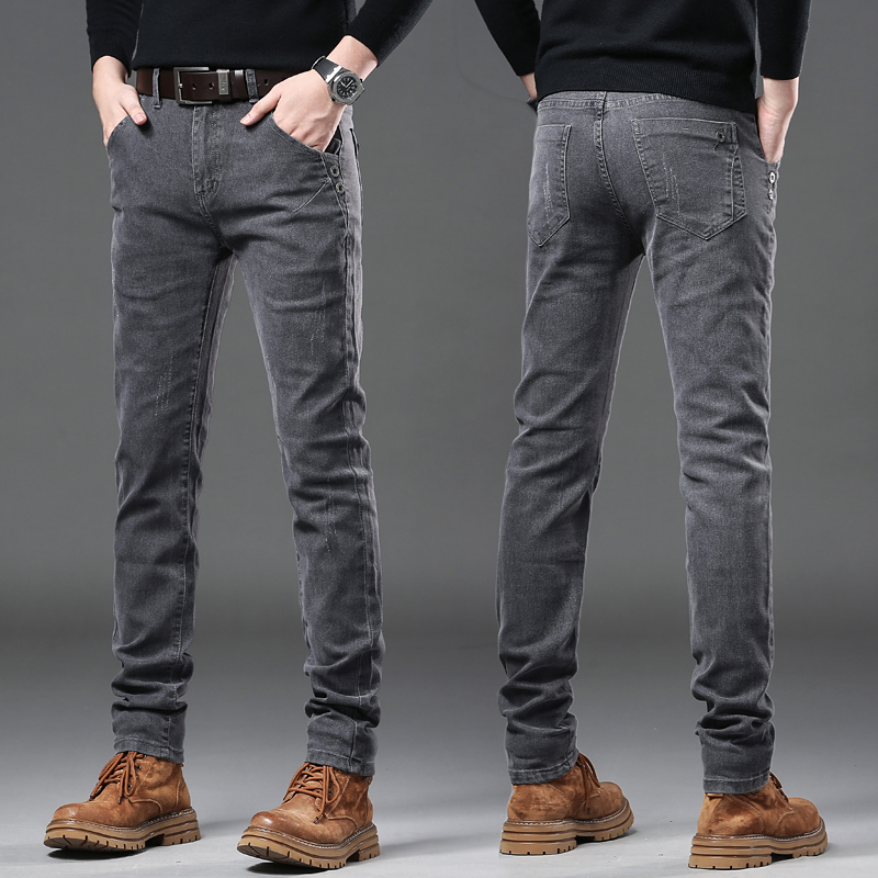 メンズストレッチジーンズ,タイトフィット,韓国スタイル,ブラ - Streetwear Brand Denim のレビューと価格