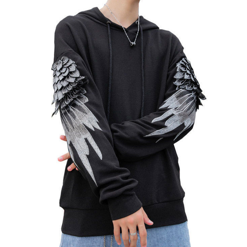 刺embroideredのスウェットシャツ,フード付きスウェ - Streetwear Brand Hoodies のレビューと価格