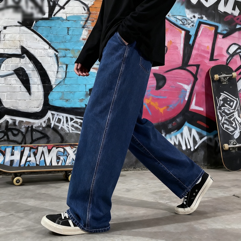 2025年新作 ストリートウェア ルーズジーンズ メンズ 韓 - Streetwear Brand Denim のレビューと価格